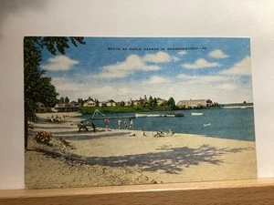 Beach at Eagle Harbor in Keweenaw Land, Michigan: - Vintage Postcard - Picture 1 of 3