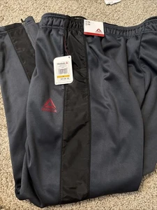 NWT Reebok Training Pants Large Mens Ebony Black Athletic Slim Fit Track Field - Picture 1 of 2