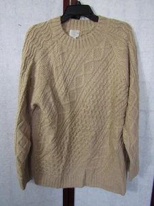 Neu im Karton St John's Bay Damenpullover Acrylmischung Grobstrick dunkelbeige Damen L - Bild 1 von 5