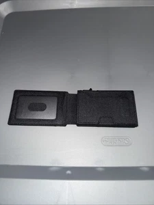 Wallet Credit Card And Id Holder, RFID, Denim, Black, Magnetic Closure, New - Picture 1 of 6