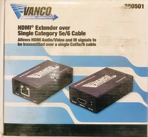 Extensor HDMI Vanco 280501 sobre transmisor de cable único categoría 5e/6 nuevo BK03 - Imagen 1 de 3