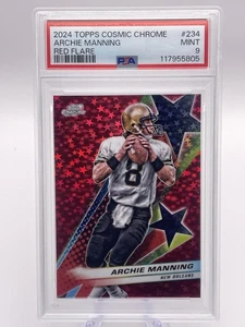 Archie Manning 5/5 RED FLARE New Orleans Saints 2024 Topps Cosmic Chrome #234 - Picture 1 of 2