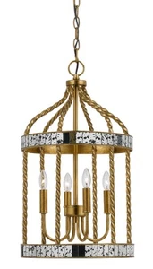 Cal Lighting FX-3599-4 Gold Glenwood 4-Light Chandelier - Picture 1 of 1