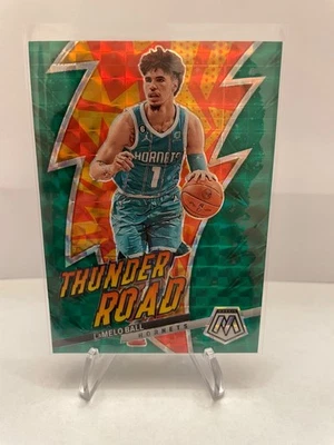 2022-23 Panini Mosaic - Thunder Road LaMelo Ball #16 Green Mosaic Prizm - Image 1 of 2