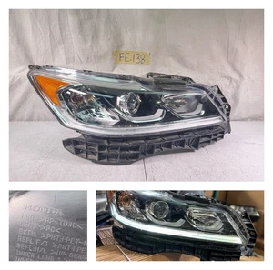 2016-2017 HONDA ACCORD SEDAN RIGHT PASSENGER RH SIDE HEADLIGHT HALOGEN W/LED OEM - Picture 1 of 24