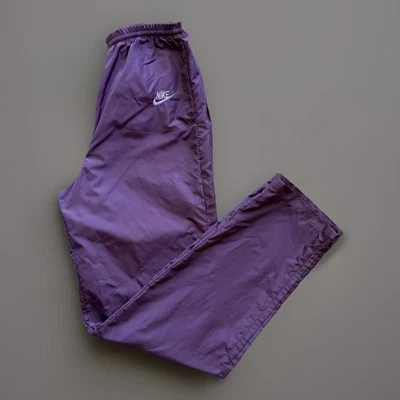 Pantalones deportivos Nike vintage para mujer medianos morados años 80 azul etiqueta pista ropa deportiva Foto 1 de 4