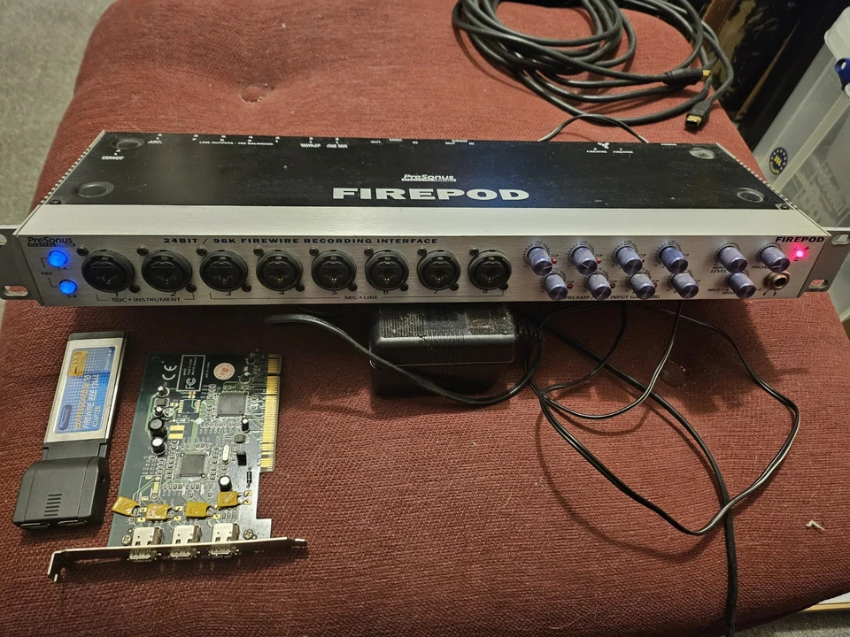 PreSonus FP10 FireWire Audio Interface 8 Mic/Line Inputs + Adapters & Cables  - Image 1 of 4