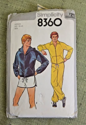 Vintage Men's Jacket, Pants, Shorts Simplicity Sewing Pattern #8360 Size M 38-40 - Image 1 of 4