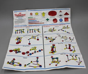 Vintage Playskool Tinkertoy Building Set Instruction Sheet Manual ONLY 1991 - Picture 1 of 6