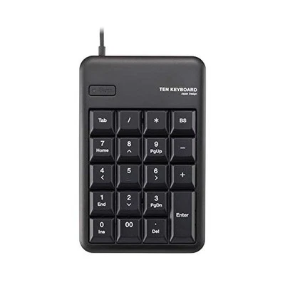 Elecom TK-TCM012BK/RS Numeric Keypad  Wired  Membrane  M Size  USB Port  RoHS - Image 1 of 3