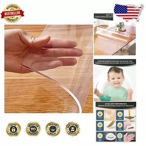 Multi-Purpose 28x45'' Clear Table Cover - Heat Resistant Anti-Scratch Protector - Picture 1 of 9