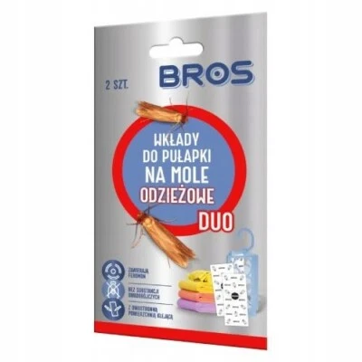 Wkłady do pułapki na mole odzieżowe DUO 2szt Biopon Bros Happs 😊