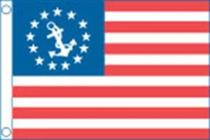 1124 U.S. Yacht Nylon Ensign Flag 16" x 24" - Picture 1 of 2