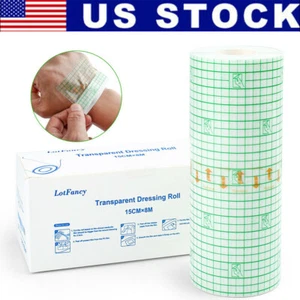 Transparent Film Dressing Roll Wound Adhesive Tape Bandage Waterproof 6"x9 yards - Picture 1 of 7