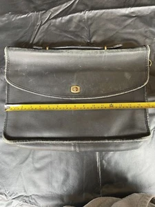Borsa messenger vintage COACH in pelle nera Metropolitan - Foto 1 di 8