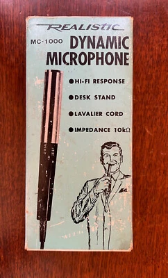 VINTAGE REALISTIC DYNAMIC HI- FI MICROPHONE MC-1000 10K Ohm WORKS - Image 1 of 4