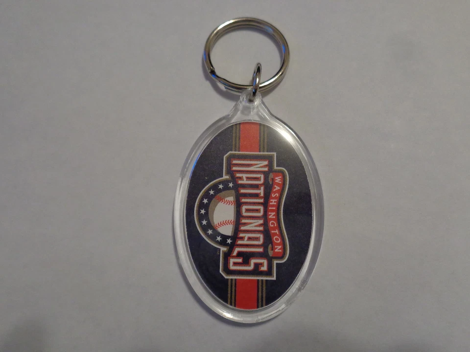 Washington Nationals Acrylic Key Ring Key Chain - 2 Sided Graphics FREE SHIPPING - Image 1 of 1