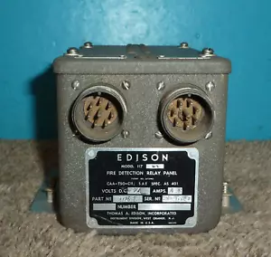Edison Model 117-54 Fire Detection Relay Panel P/N 34726-2 24VDC 4.8 Amps - Bild 1 von 6