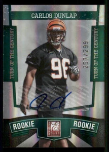2010 Donruss Elite Turn of the Century AUTO #123 Carlos Dunlap/299 /299 - Picture 1 of 2