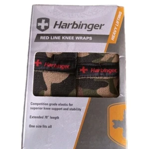 Harbinger Camouflage Red Line Knee Wraps Competition Grade Extended 78" … - Picture 1 of 4