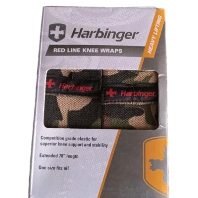 Harbinger Camouflage Red Line Knee Wraps Competition Grade Extended 78" … - Image 1 of 4