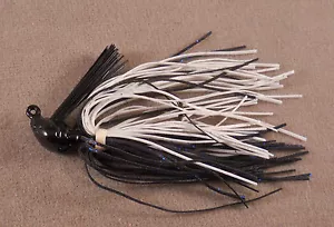 Bass, esca da pesca/DR Custom Flipping Jig 3/8 oz. Nero/Bianco - Foto 1 di 2