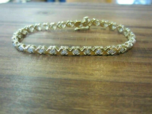 3ct 14k Yellow Gold Finish Brilliant Lab Created Diamond Womens Bracelet Clip-On - Picture 1 of 4