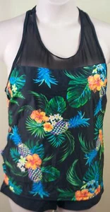 Monique Women Floral Racerback Tankini Top & Boy Shorts 2 Piece Swimwear XXL - Picture 1 of 3
