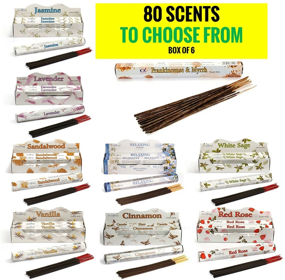 Box of 6 Stamford Incense Sticks Choose your Scent Home Fragrance Burn Bulk Buy - Image 1 of 1