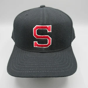 Vintage Stanford Cardinal Hat Cap Fitted 7 5/8 Black College Sports Adult Mens - Picture 1 of 12