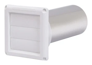 Deflecto Supurr-Vent Louvered Outdoor Dryer Vent Cover, 4" Hood, White (HS4W/18) - Picture 1 of 1