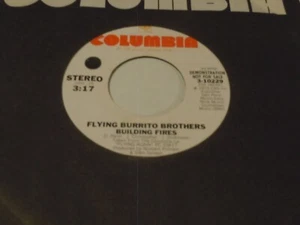 Flying Burrito Brothers  45  Building Fires   Columbia    PROMO   - Picture 1 of 1