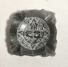 Stone Ashtray Carved Marble Natural Stone Aztec Mayan Black White Small