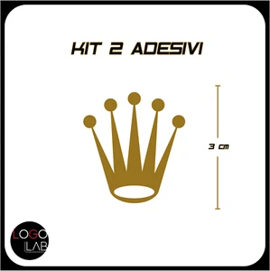 KIT 2 ADESIVI STICKERS LOGO ROLEX oro 3x3 cm - Bild 1 von 1