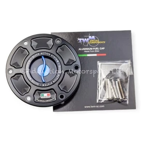 TWM Keyless Quick Release Blue Fuel Cap for Triumph Tiger 1200 Rally Pro 2022-23 - Picture 1 of 3
