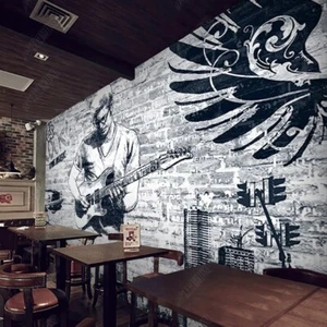 Fotomural no tejido mural murales guitarra rock retro 11277 - Imagen 1 de 3