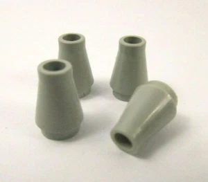 LEGO x4 OldGray Cone 1x1 without Top Groove Réf 4589 - Picture 1 of 1