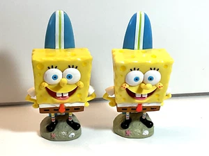 Spongebob Figurine Lot of 2 Nickelodeon 2010 Surfboard Figures - Picture 1 of 11