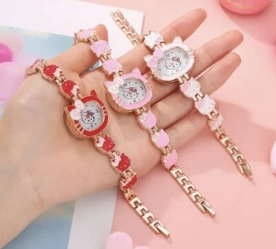 Reloj de pulsera Hello Kitty Sanrio Love Heart Kawaii Foto 1 de 3