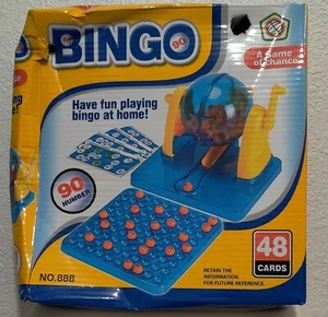 Bingo Lotto Tombola Set: Drum, Balls w/ 48 Cards & 90 Numbers - Picture 1 of 2