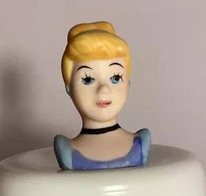 Miniature Disney CINDERELLA Thimble Bust 1988 Porcelain Bisque 1.25” Grolier HTF - Picture 1 of 5