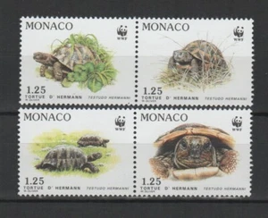 Monaco 1991 Hermannsschildkröte 4 postfrische Marken MNH /TR7128 - Bild 1 von 1