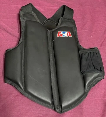 ATA American Taekwondo Association, chaleco de protección para la parte superior del cuerpo del pecho infantil, OSFM Foto 1 de 4