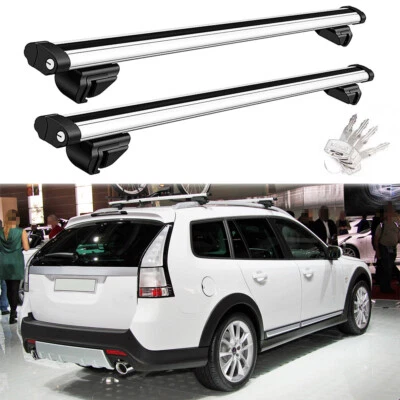 Juego de portaequipajes de carga con barra transversal para techo de coche de 53"" para Saab 9-3X 9-4X Foto 1 de 4
