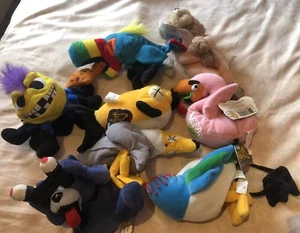 Idea Factory 1998 Meanies Bean Bag Peluche Animal Juguete Paquete De 8 - Nuevo Con Etiqueta - Imagen 1 de 9