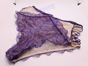 Victoria's Secret Very Sexy Nude Purple Crochet High Waist CHEEKY SMALL NWT - Picture 1 of 4