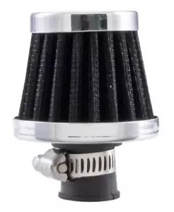 Oil Breather Filter Fits 3/8" to 1/2 inch O.D. (8-12mm) Tubes Black Chrome 3991 - Picture 1 of 1