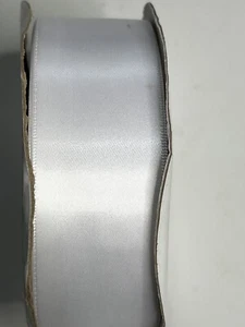 Offray White Satin Ribbon - 1.5” Wide - 50 Yard Spool (Open) - Gently Used - Picture 1 of 9