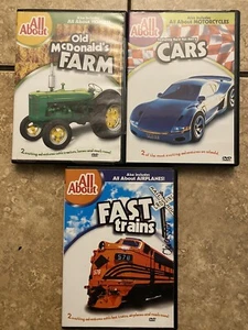 All About 3 DVD Lot 6 Episodes, Kids Show, Rare OOP, Educational, Trains, Cars - Picture 1 of 3