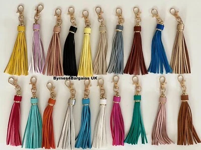 Tassel Handbag Key Chain Faux Leather Key Ring Handbag Accessories Gift UK - Image 1 of 2